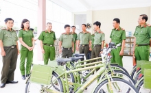 Ðoàn công tác Bộ Công an khảo sát thực tế cơ sở vật chất tại Công an phường An Hòa vào tháng 4-2021. Đây là thí điểm Công an phường điển hình, kiểu mẫu của thành phố Cần Thơ. Ảnh: CTV.