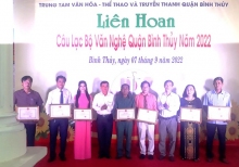 Liên hoan các Câu lạc bộ Văn nghệ quận Bình Thủy năm 2022