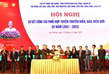 Sơ kết công tác phối hợp tuyên truyền biển, đảo năm 2021-2022 giữa Cục Kỹ thuật Hải quân với Ban Tuyên giáo 8 Tỉnh uỷ, Thành uỷ