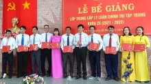 Thêm 44 cán bộ có trình độ trung cấp lý luận chính trị