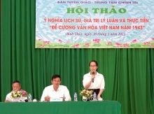 Ý nghĩa lịch sử, giá trị lý luận và thực tiễn của “Đề cương về văn hóa Việt Nam năm 1943”