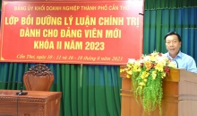 Đảng ủy Khối Doanh nghiệp tổ chức Lớp Bồi dưỡng lý luận chính trị dành cho đảng viên mới khóa II
