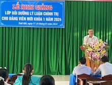 Thốt Nốt: Tổ chức Lớp Bồi dưỡng lý luận chính trị cho đảng viên mới khóa I năm 2024