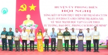 Phong Điền: Biểu dương, khen thưởng các tập thể, cá nhân qua 10 năm học tập và làm theo tư tưởng, đạo đức, phong cách Hồ Chí Minh
