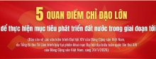 [Infographic] Năm quan điểm chỉ đạo lớn để thực hiện mục tiêu phát triển đất nước trong giai đoạn tới