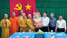 Ban Trị sự Giáo hội Phật giáo Việt Nam TP Cần Thơ thăm, chúc Tết Ban Tuyên giáo và Dân vận Thành ủy