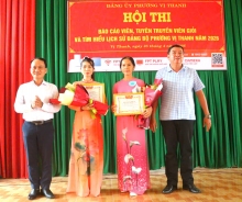 Sôi nổi Hội thi báo cáo viên, tuyên truyền viên giỏi và Hội thi tìm hiểu lịch sử Đảng bộ ở phường Vị Thanh