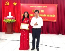 Tạo đợt sinh hoạt chính trị sâu rộng từ Hội thi Báo cáo viên, Tuyên truyền viên giỏi phường Vị Tân
