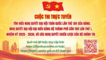 Cần Thơ: Từ 8 giờ, ngày 08/6/2026 sẽ diễn ra Cuộc thi trực tuyến tìm hiểu nghị quyết của Đảng và các nghị quyết chiến lược của Bộ Chính trị