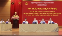 Hội thảo khoa học “Bảo vệ nền tảng tư tưởng của Đảng trong lĩnh vực quản lý nhà nước và quản trị quốc gia từ thực tiễn 1 năm thực hiện mô hình chính quyền 3 cấp”