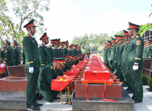 Cần Thơ long trọng tổ chức Lễ viếng, truy điệu, an táng 120 hài cốt liệt sĩ