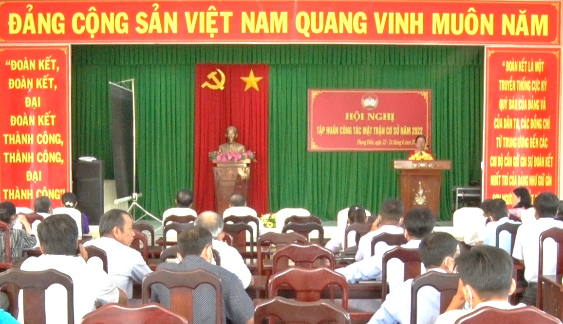 Hội nghị tập huấn nghiệp vụ công tác mặt trận cơ sở năm 2022.
